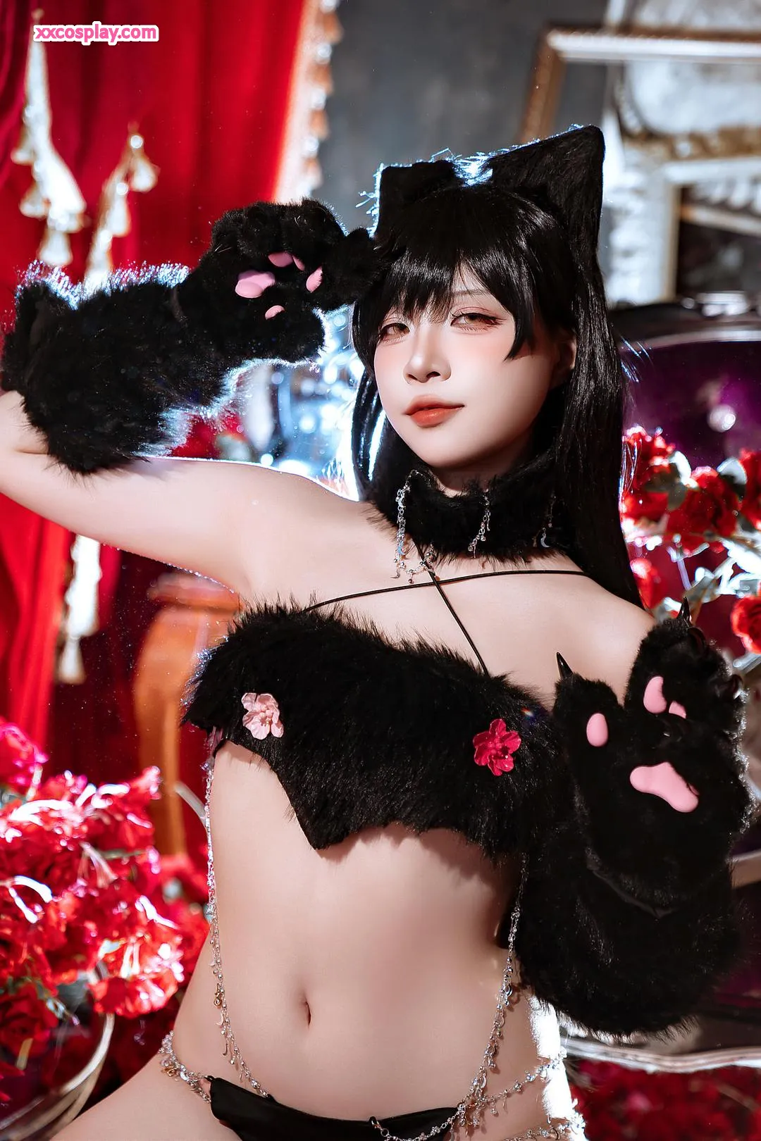 Nisa as Seductive Atago Halloween Catgirl